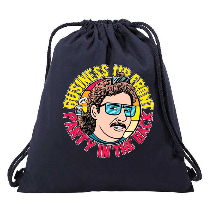 Business Up Front Party In The Back Drawstring Bag