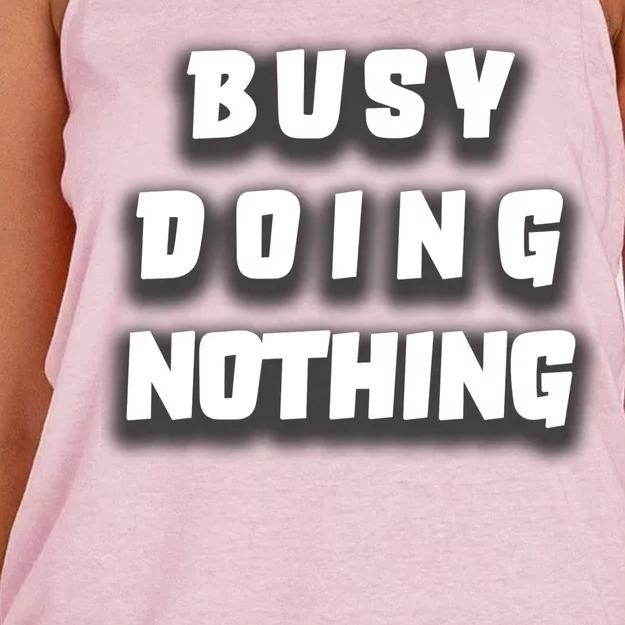 Busy Doing Nothing Women's Knotted Racerback Tank