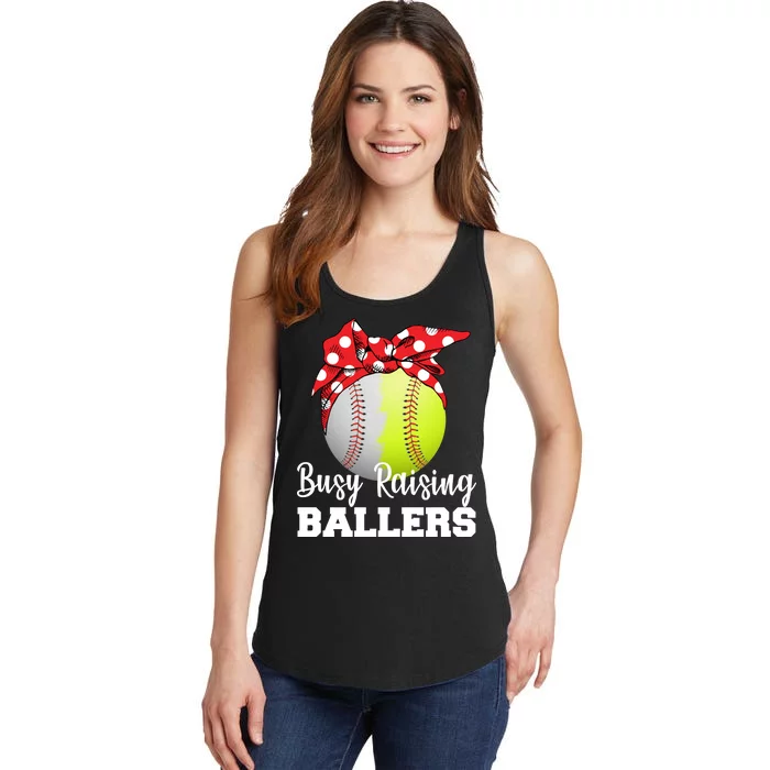 Busy Raising Ballers Ladies Essential Tank