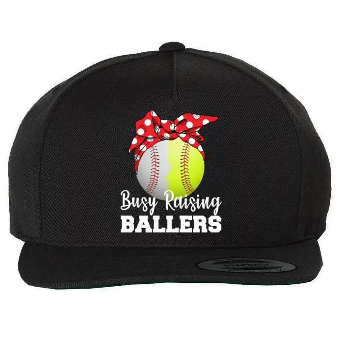 Busy Raising Ballers Wool Snapback Cap