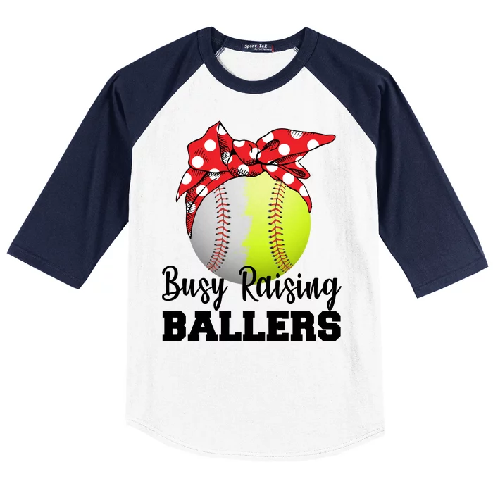 Busy Raising Ballers Baseball Sleeve Shirt