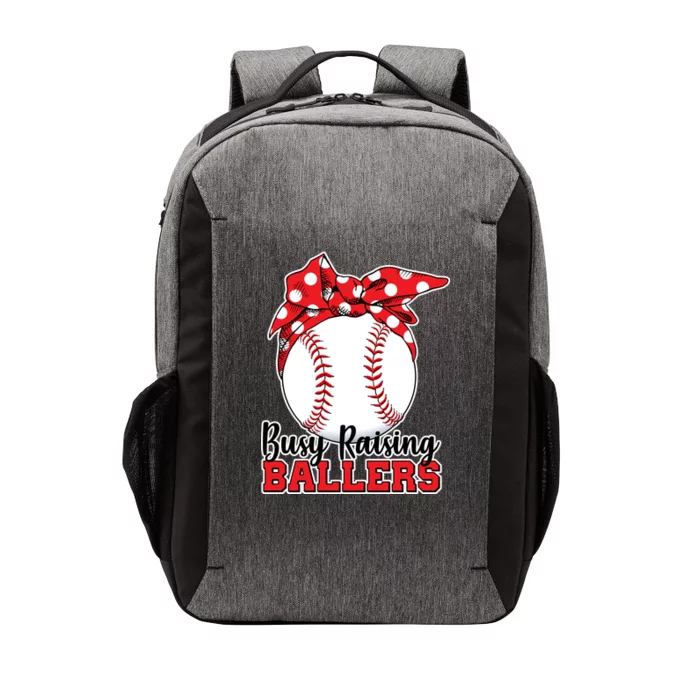 Busy Raising Ballers Baseball Parents Vector Backpack