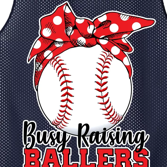 Busy Raising Ballers Baseball Parents Mesh Reversible Basketball Jersey Tank