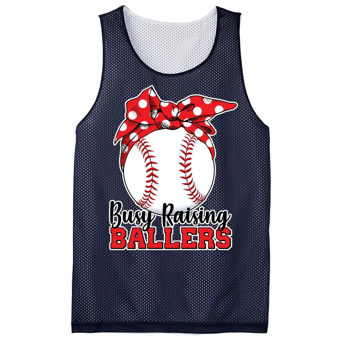 Busy Raising Ballers Baseball Parents Mesh Reversible Basketball Jersey Tank