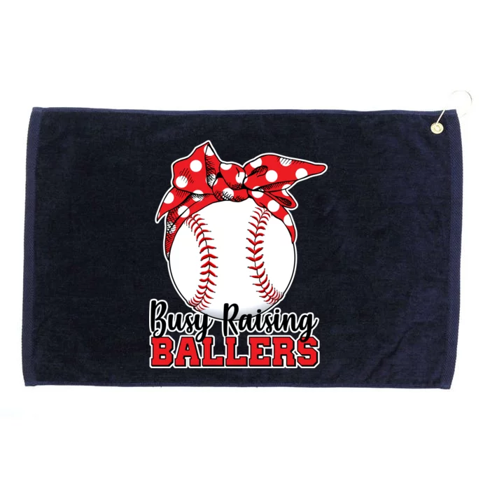 Busy Raising Ballers Baseball Parents Grommeted Golf Towel