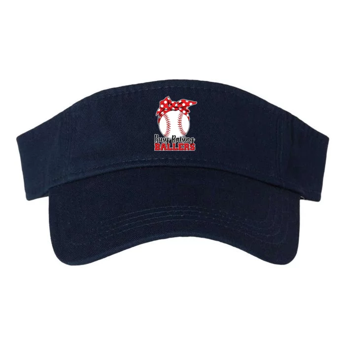 Busy Raising Ballers Baseball Parents Valucap Bio-Washed Visor