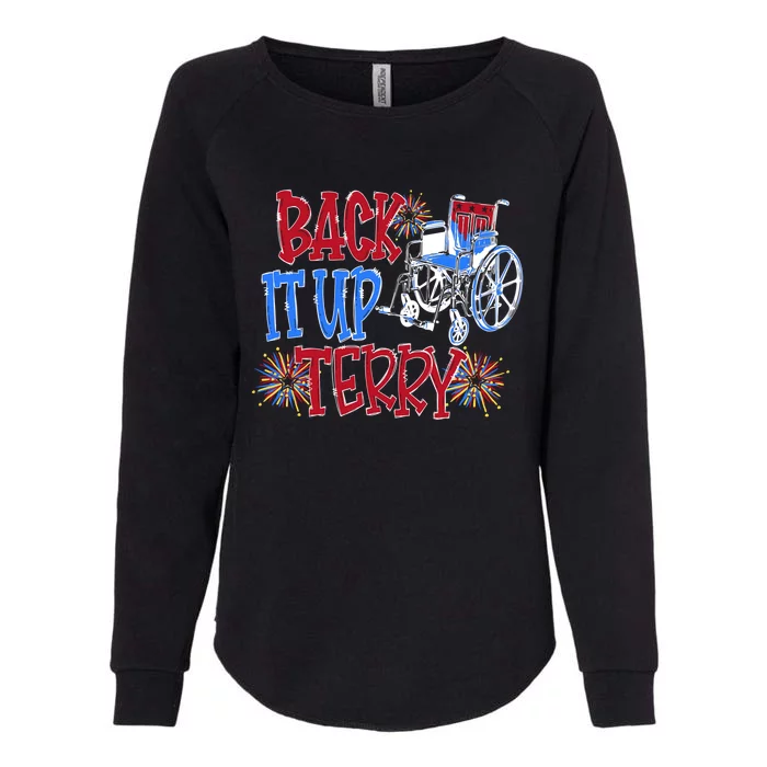 Back Up Terry Put It In Reverse Firework Patriotic 4th July Gift Womens California Wash Sweatshirt