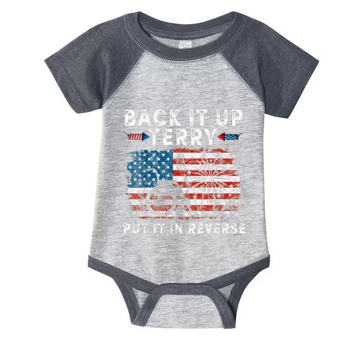 Back Up Terry Put It In Reverse Firework Funny 4th Of July Infant Baby Jersey Bodysuit