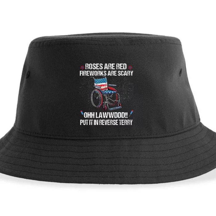 Back Up Terry Put It In Reverse Fireworks Fourth Of July Sustainable Bucket Hat