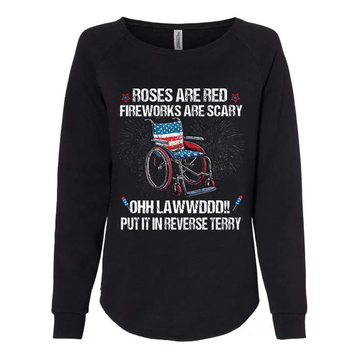 Back Up Terry Put It In Reverse Fireworks Fourth Of July Womens California Wash Sweatshirt