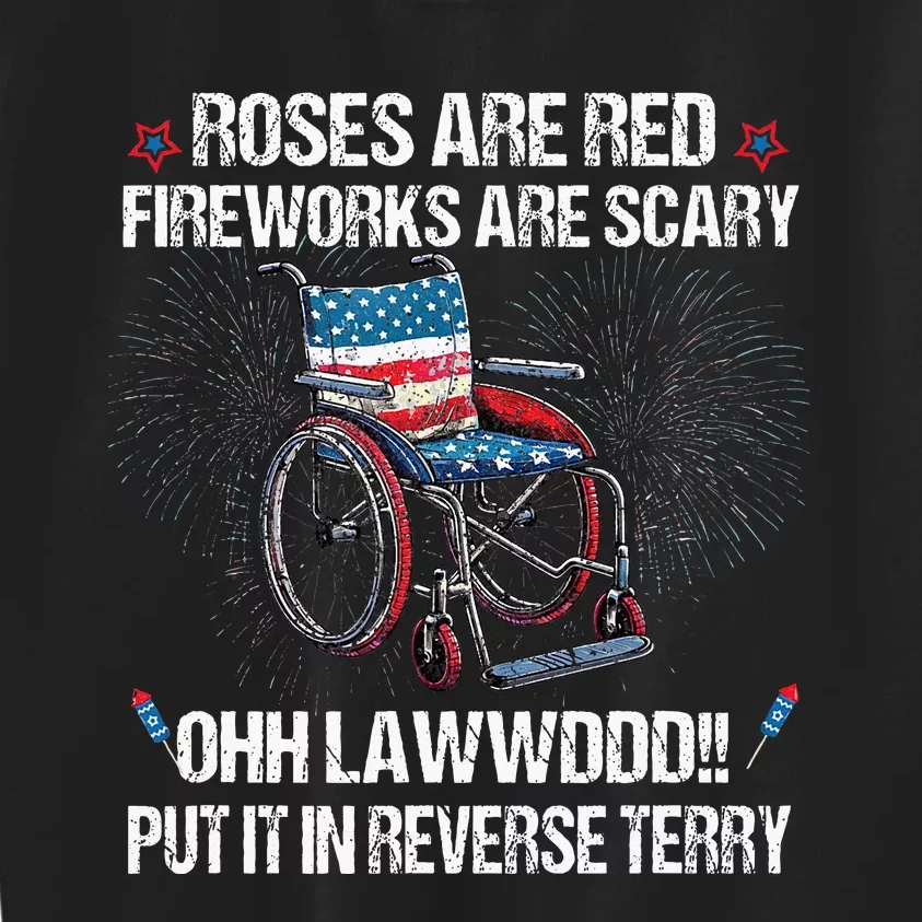 Back Up Terry Put It In Reverse Fireworks Fourth Of July Kids Sweatshirt