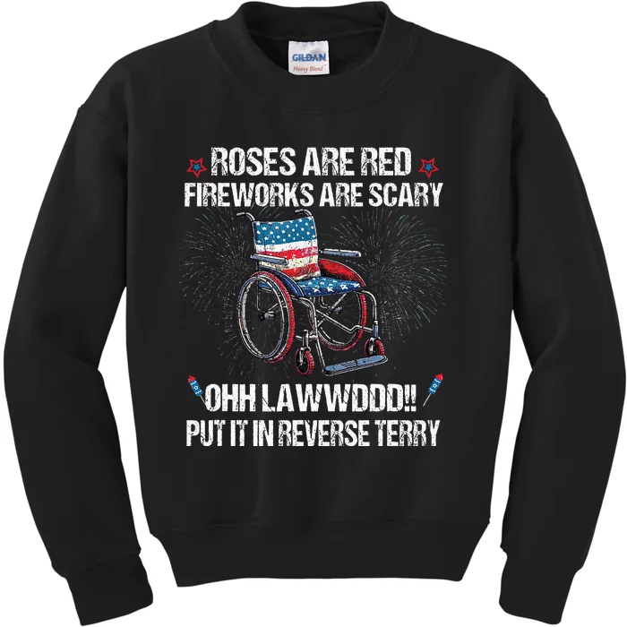 Back Up Terry Put It In Reverse Fireworks Fourth Of July Kids Sweatshirt