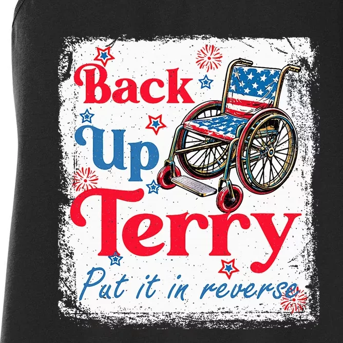 Back Up Terry Put It In Reverse Fourth Of July Usa Flag Women's Racerback Tank