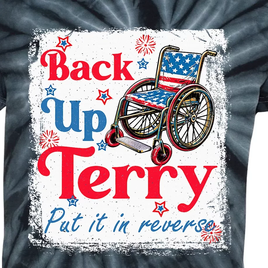 Back Up Terry Put It In Reverse Fourth Of July Usa Flag Kids Tie-Dye T-Shirt