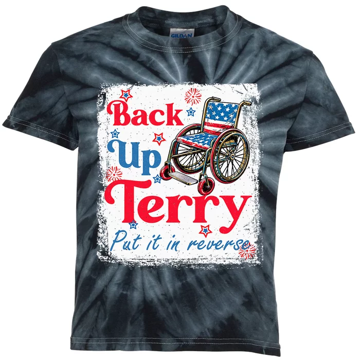 Back Up Terry Put It In Reverse Fourth Of July Usa Flag Kids Tie-Dye T-Shirt