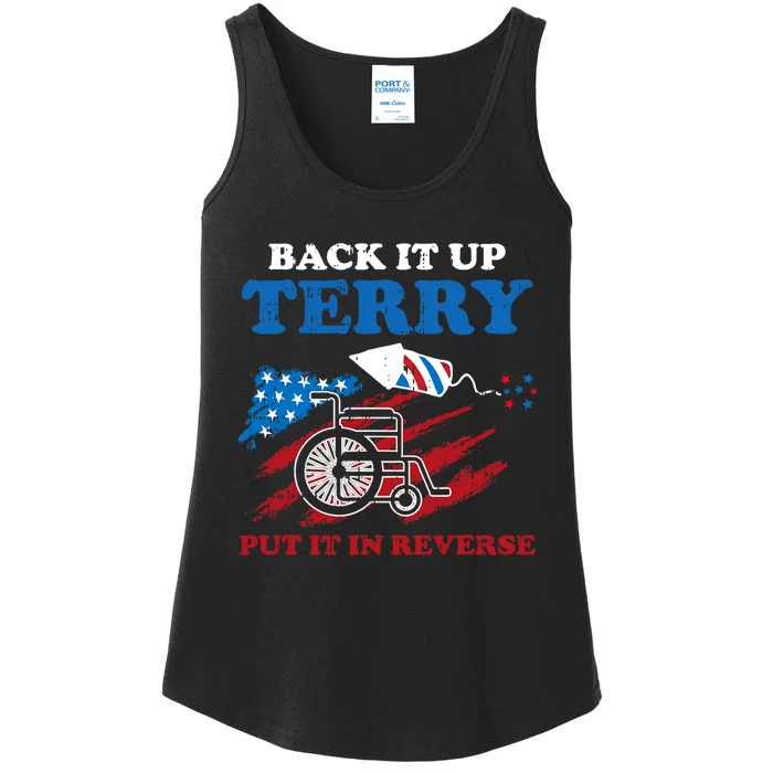 Back Up Terry Put It In Reverse 4th Of July Funny Patriotic Ladies Essential Tank