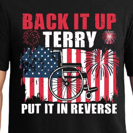 Back Up Terry Put It In Reverse Firework Funny 4th Of July America Flag Pajama Set