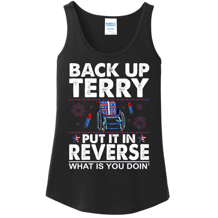 Back Up Terry Put It In Reverse Firework Funny 4th Of July Patriotic Ladies Essential Tank