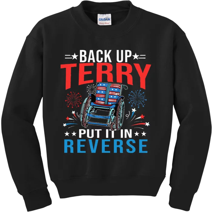 Back Up Terry Put It In Reverse Fireworks Funny 4th Of July Kids Sweatshirt