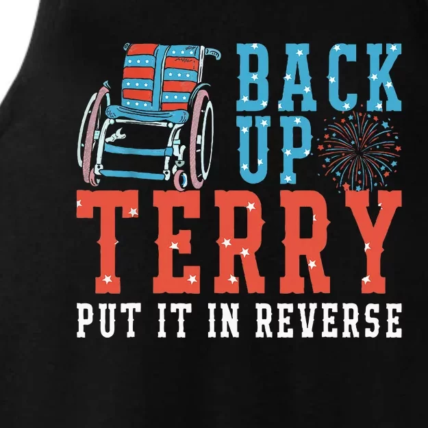 Back Up Terry Put It In Reverse Firework 4th Of July Ladies Tri-Blend Wicking Tank