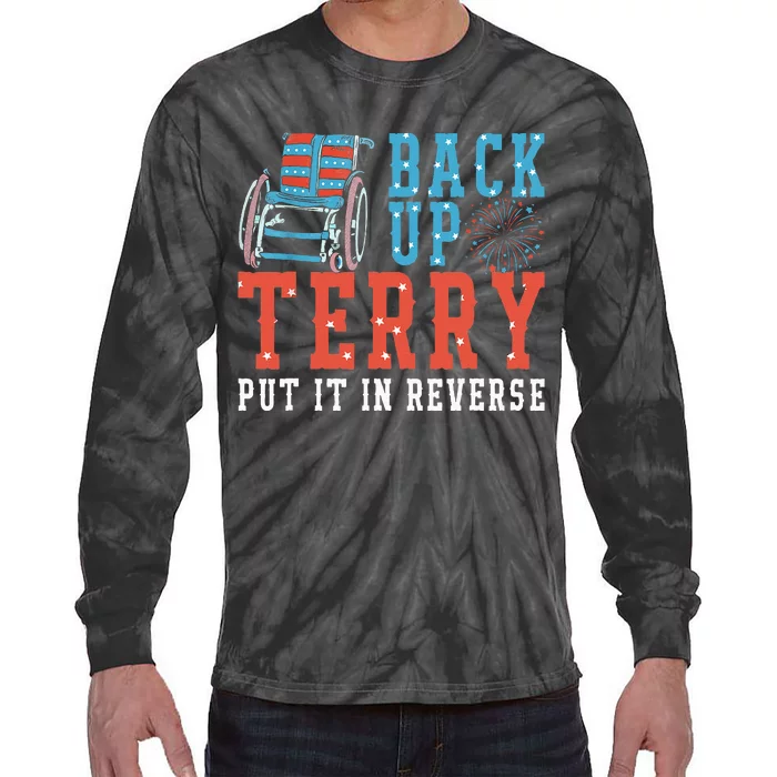 Back Up Terry Put It In Reverse Firework 4th Of July Tie-Dye Long Sleeve Shirt