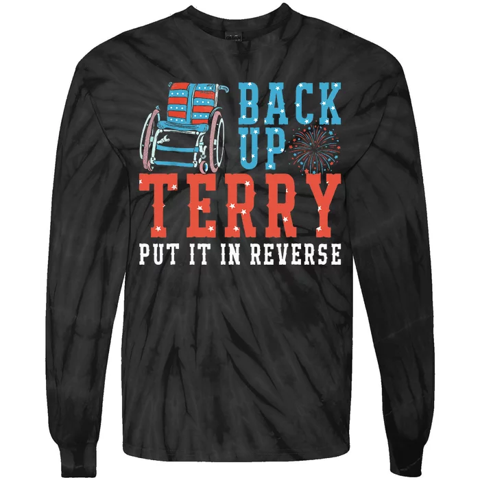 Back Up Terry Put It In Reverse Firework 4th Of July Tie-Dye Long Sleeve Shirt