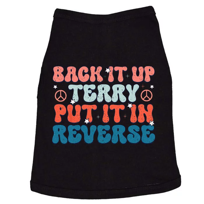 Back Up Terry Put It In Reverse Groovy Vintage 4th Of July Doggie Tank