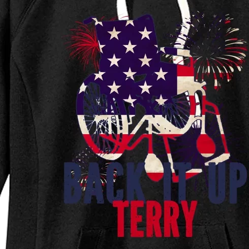 Back Up Terry Put It In Reverse 4th Of July Women's Fleece Hoodie