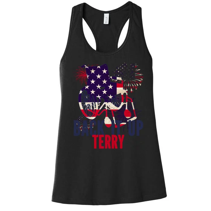 Back Up Terry Put It In Reverse 4th Of July Women's Racerback Tank