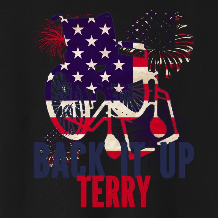 Back Up Terry Put It In Reverse 4th Of July Women's Crop Top Tee