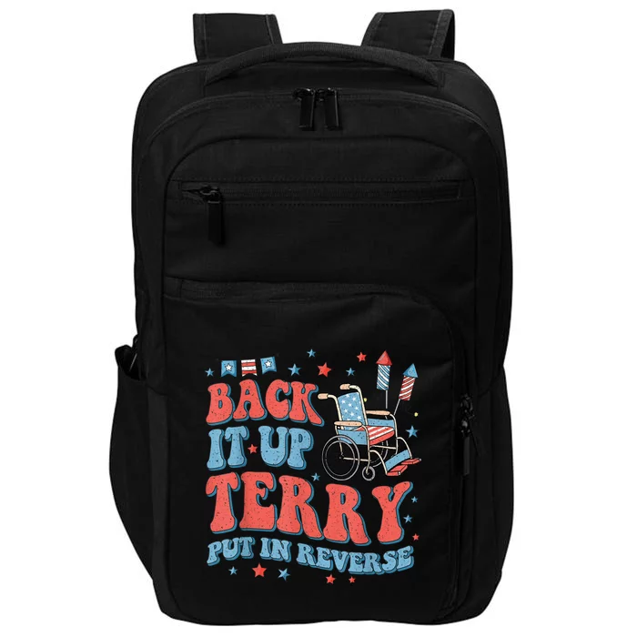 Back Up Terry Put It In Reverse Firework Funny 4th Of July Shirts Impact Tech Backpack