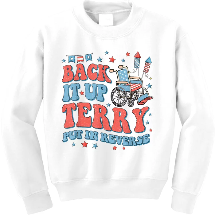 Back Up Terry Put It In Reverse Firework Funny 4th Of July Shirts Kids Sweatshirt