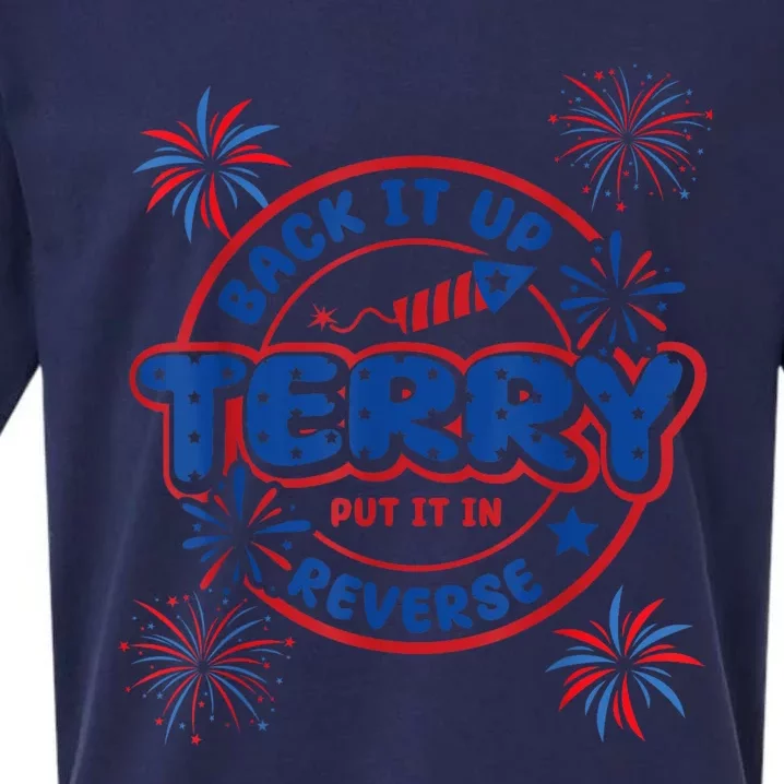 Back Up Terry Put It In Reverse 4th Of July Funny Patriotic Sueded Cloud Jersey T-Shirt