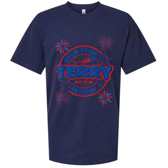 Back Up Terry Put It In Reverse 4th Of July Funny Patriotic Sueded Cloud Jersey T-Shirt