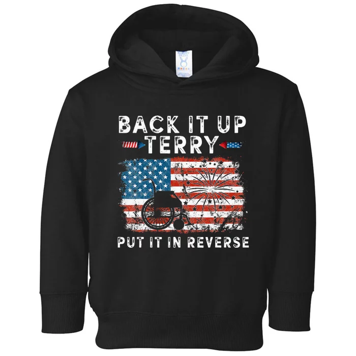 Back Up Terry Put It In Reverse Firework Funny 4th Of July Toddler Hoodie