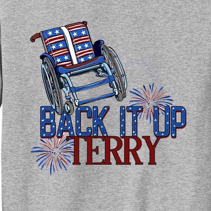 Back Up Terry Put It In Reverse Firework 4th Of July Groovy Tall Sweatshirt