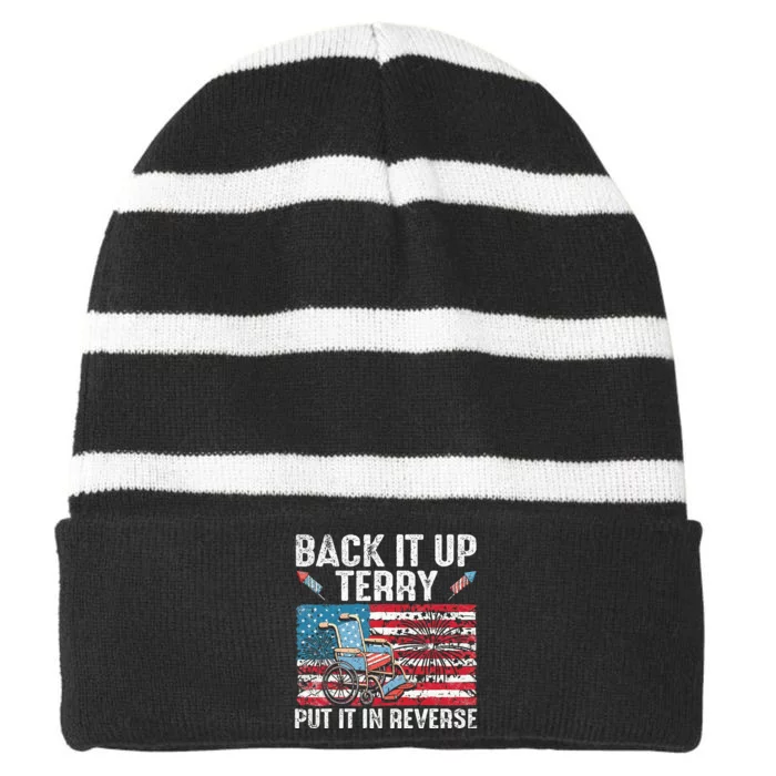 Back Up Terry Put It In Reverse Firework Striped Beanie with Solid Band