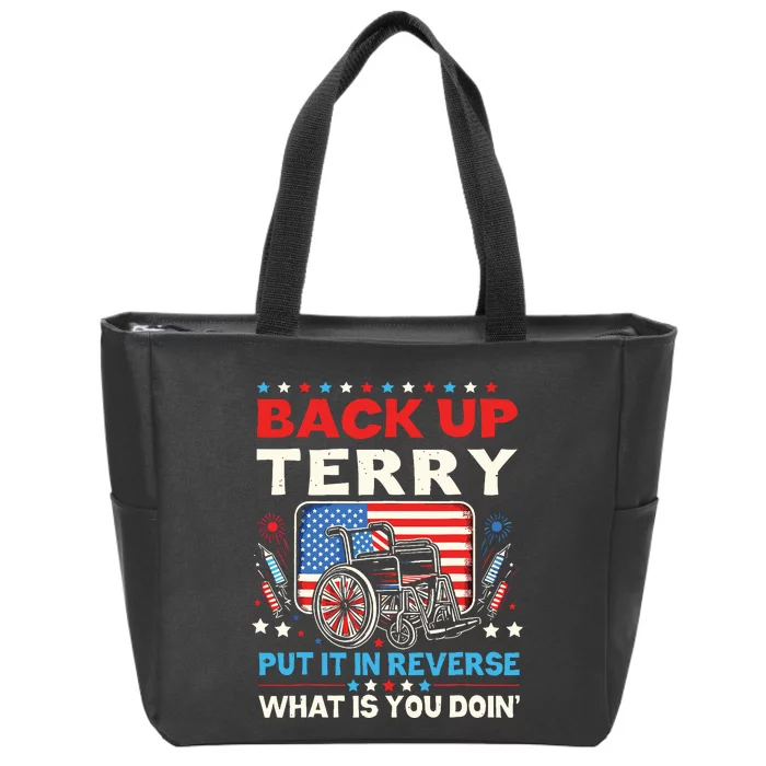 Back Up Terry 4th Of July Zip Tote Bag