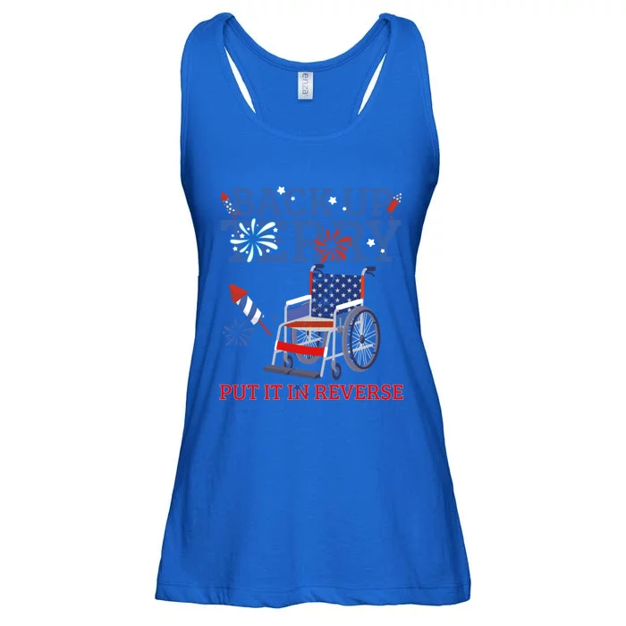 Back Up Terry Put It In Reverse 4th Of July Firework Us Flag Funny Gift Ladies Essential Flowy Tank