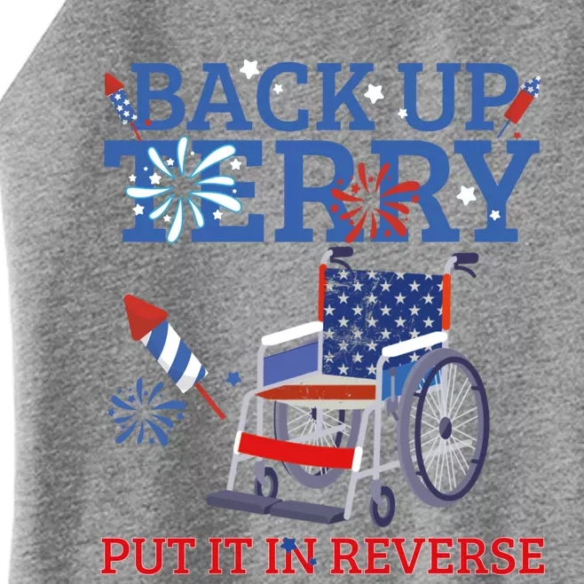 Back Up Terry Put It In Reverse 4th Of July Firework Us Flag Funny Gift Women’s Perfect Tri Rocker Tank