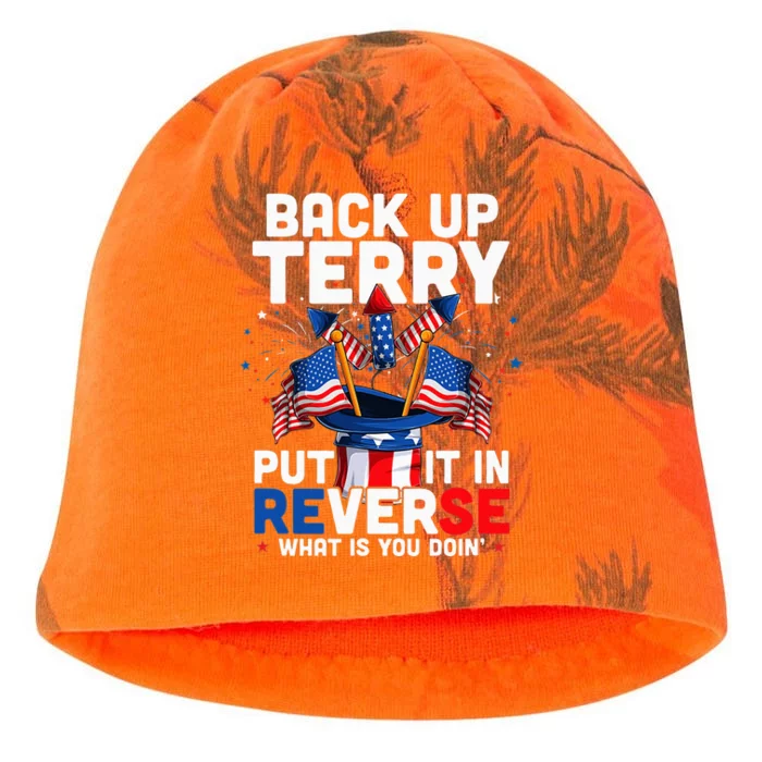 Back Up Terry Put It In Reverse Funny July 4th Firework Kati - Camo Knit Beanie