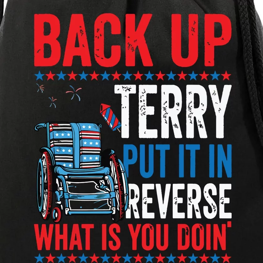 Back Up Terry Put It In Reverse Firework 4th Of July Drawstring Bag