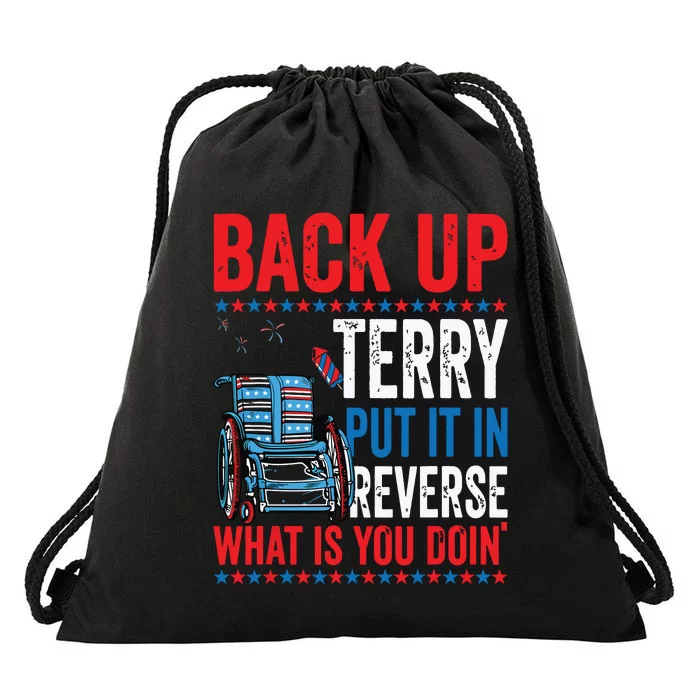 Back Up Terry Put It In Reverse Firework 4th Of July Drawstring Bag