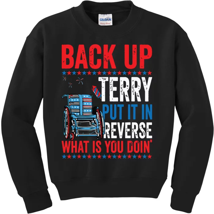 Back Up Terry Put It In Reverse Firework 4th Of July Kids Sweatshirt