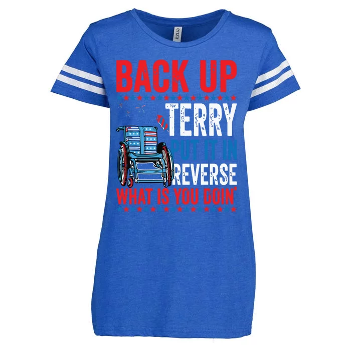 Back Up Terry Put It In Reverse Firework 4th Of July Enza Ladies Jersey Football T-Shirt