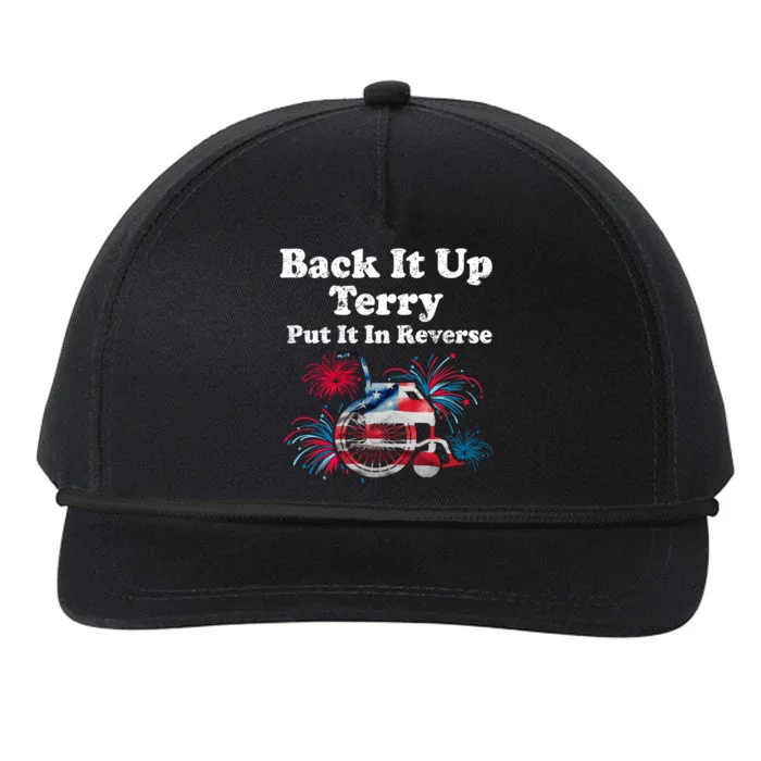 Back Up Terry Put It In Reverse Firework 4th Of July Patriot Meaningful Gift Snapback Five-Panel Rope Hat