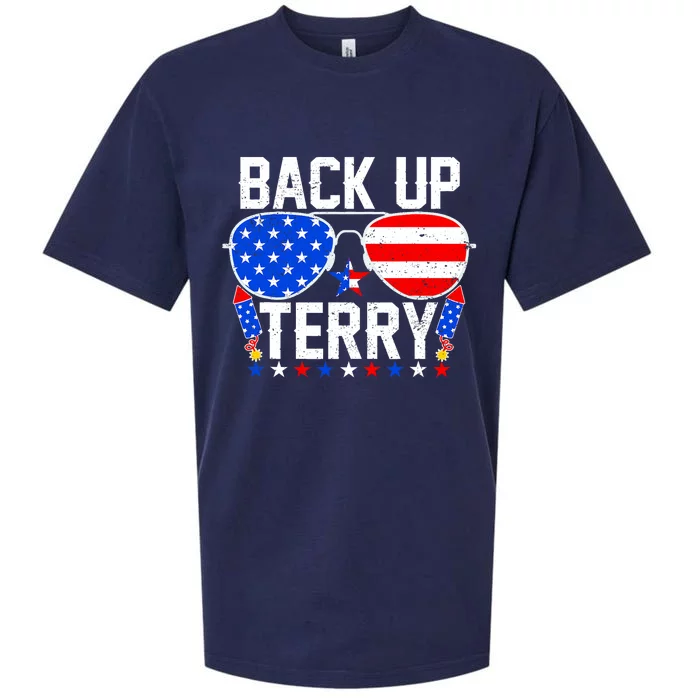 Back Up Terry Funny 4th Of July Us Flag Patriotic Fireworks Sueded Cloud Jersey T-Shirt