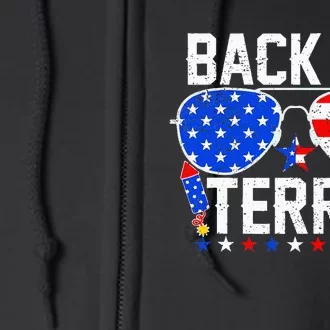 Back Up Terry 4th Of July Us Flag Patriotic Fireworks Full Zip Hoodie