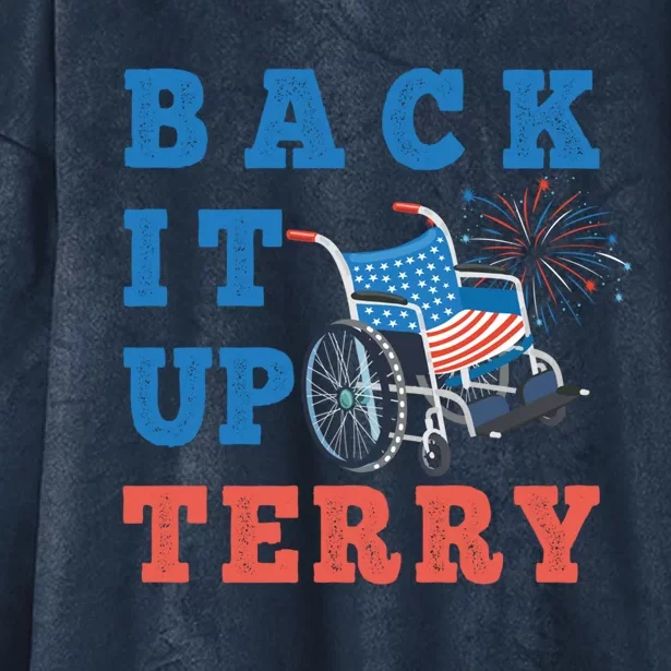 Back Up Terry Put It In Reverse Independence Day Fireworks Great Gift Hooded Wearable Blanket