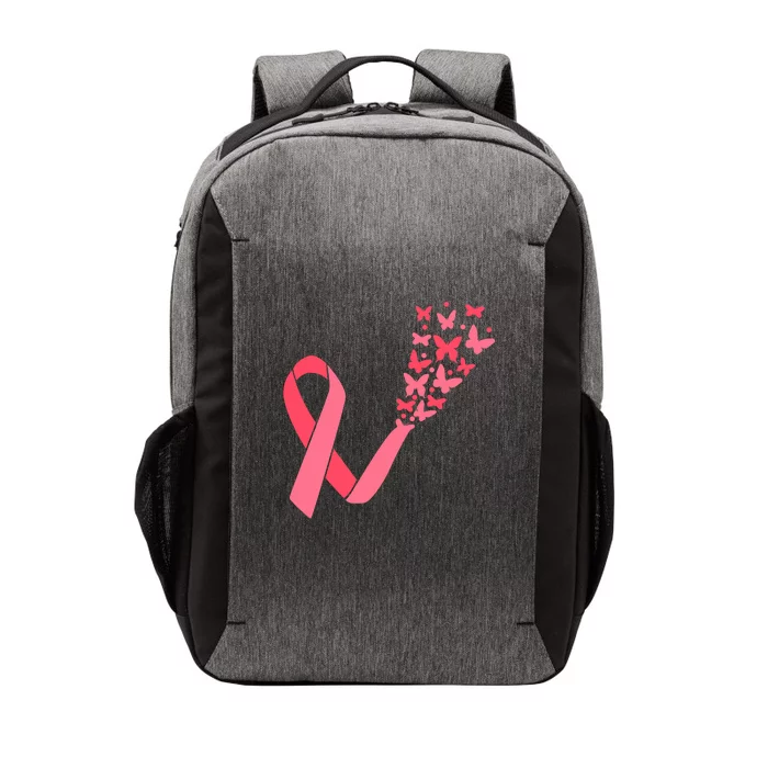 Butterfly Burst Breast Cancer Ribbon Vector Backpack